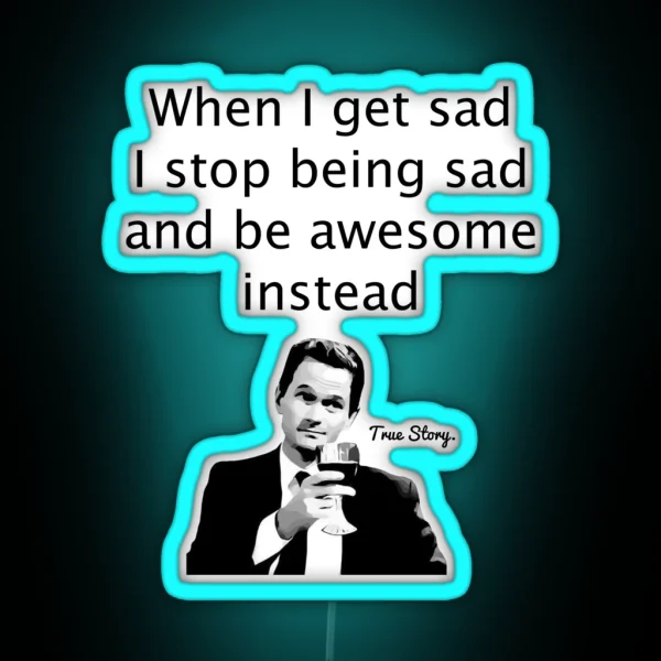 When Barney Gets Sad RGB Neon Sign