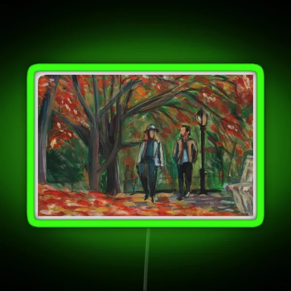 When Harry Met Sally Autumn Painting RGB Neon Sign