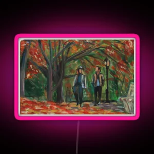 When Harry Met Sally Autumn Painting RGB Neon Sign
