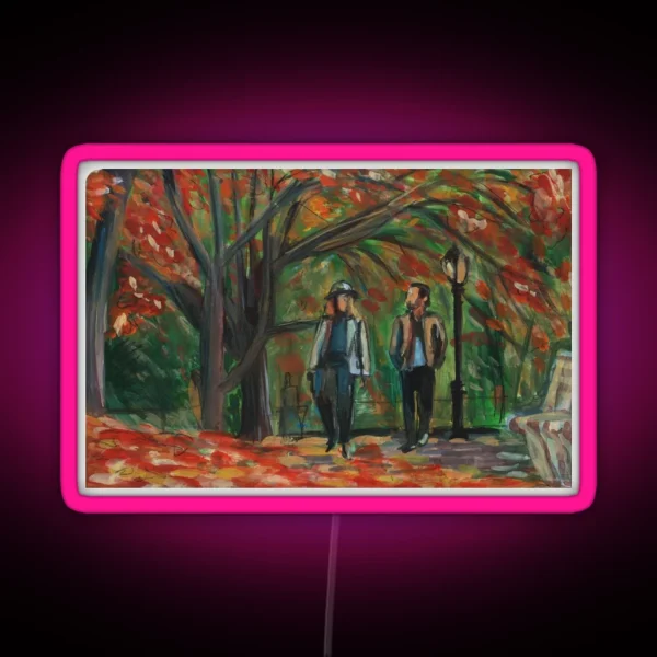When Harry Met Sally Autumn Painting RGB Neon Sign