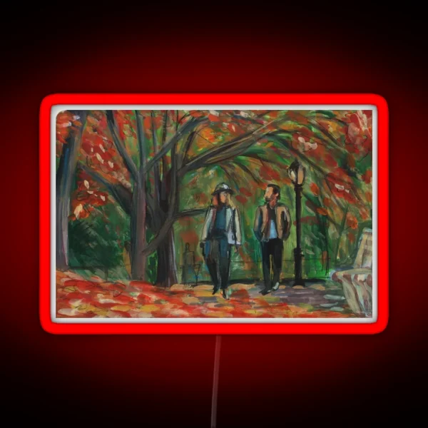 When Harry Met Sally Autumn Painting RGB Neon Sign