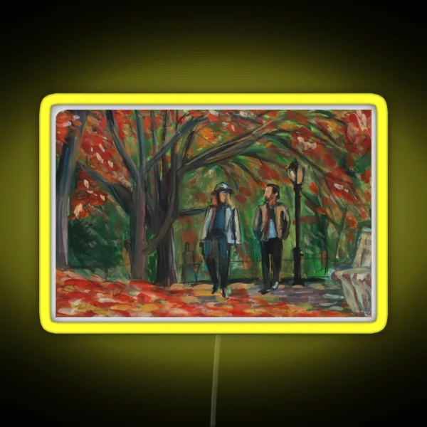 When Harry Met Sally Autumn Painting RGB Neon Sign