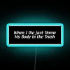 Quirky Neon Sign with Dark Humor Death Theme Home Decor Accent