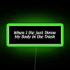 Dark Humor RGB Neon Sign for Quirky Home Decor Enthusiasts Only
