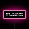 RGB Neon Sign Display - Black Humor Funeral Party Decorations Accessory