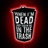 Nonchalant attitude towards death reflected in this bold neon sign