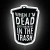 Vibrant RGB Neon Sign with Dark Humor Trash Can Theme