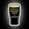 Brewery slogan illuminates dark times with vibrant neon glow.