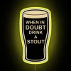 Irish Whiskey Stout Beer Sign with Color Changing LED Lighting