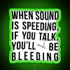 Vibrant Speeding Neon Sign Illuminates Modern Home Decor Spaces Effectively.