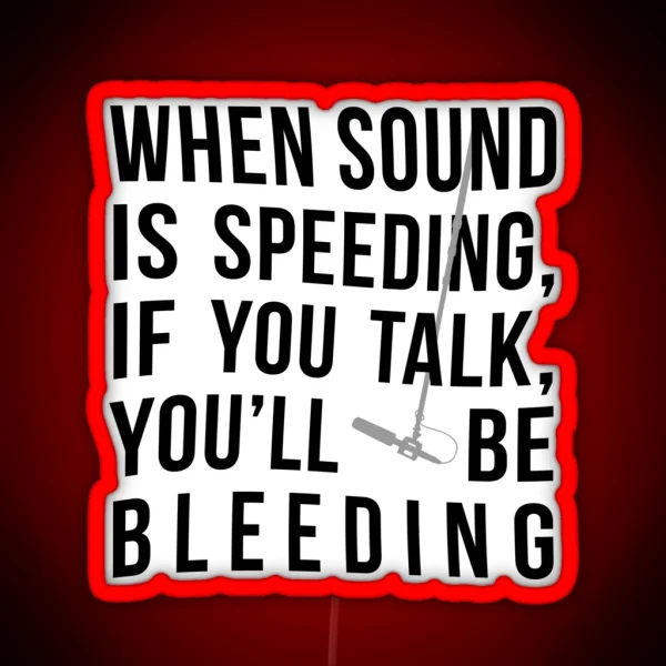 When Sound Is Speeding RGB Neon Sign