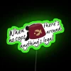 Eye-catching vibrant RGB neon sign with rebellious off-duty law enforcement humor