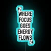 Vibrant RGB Neon Wall Sign for Mindful Affirmation and Reflection Space