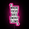Affirmative RGB neon sign for meditation and positive energy focus.