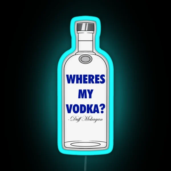 Wheres My Vodka RGB Neon Sign
