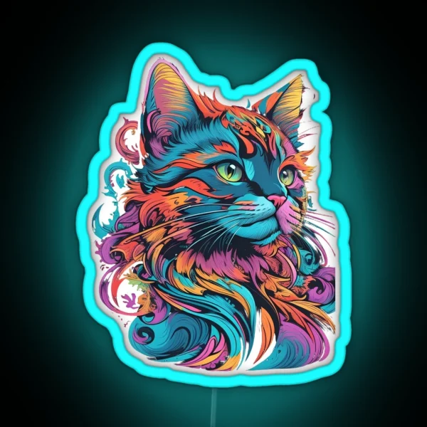 Whimsical Cat Creations RGB Neon Sign