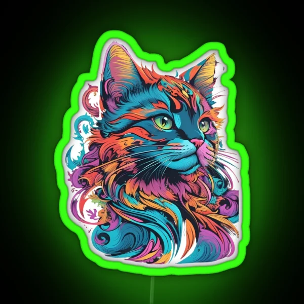 Whimsical Cat Creations RGB Neon Sign