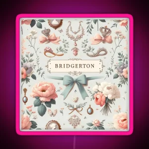 Whimsical World Of Bridgerton Print RGB Neon Sign
