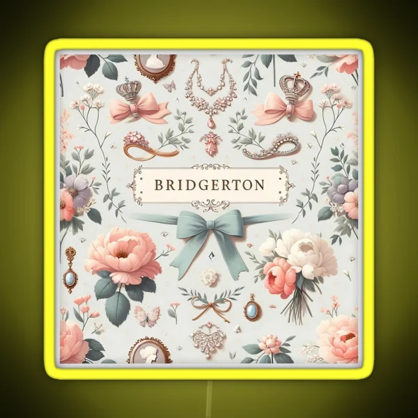 Whimsical World Of Bridgerton Print RGB Neon Sign
