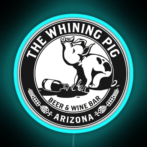 Whining Pig Beer And Wine Bar RGB Neon Sign