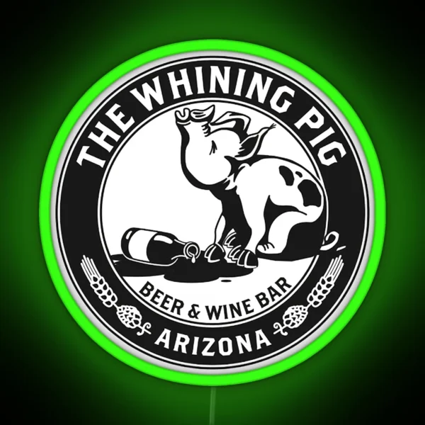 Whining Pig Beer And Wine Bar RGB Neon Sign