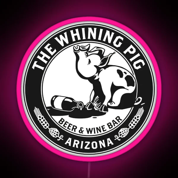 Whining Pig Beer And Wine Bar RGB Neon Sign