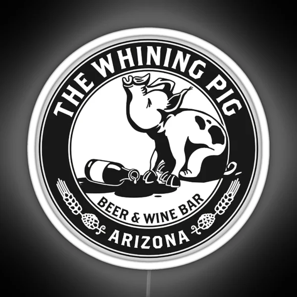 Whining Pig Beer And Wine Bar RGB Neon Sign