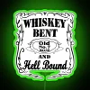 Whiskey Bent and Hell Bound Neon Sign with RGB Lighting