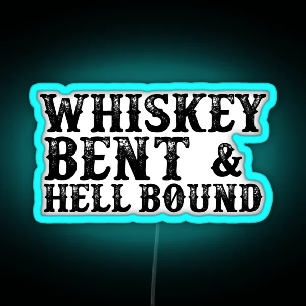 Whiskey Bent RGB Neon Sign