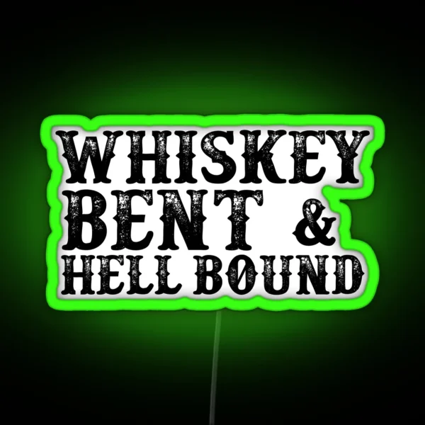 Whiskey Bent RGB Neon Sign