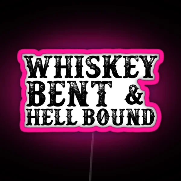 Whiskey Bent RGB Neon Sign