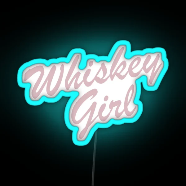 Whiskey Girl Led Whiskey Lovers RGB Neon Sign
