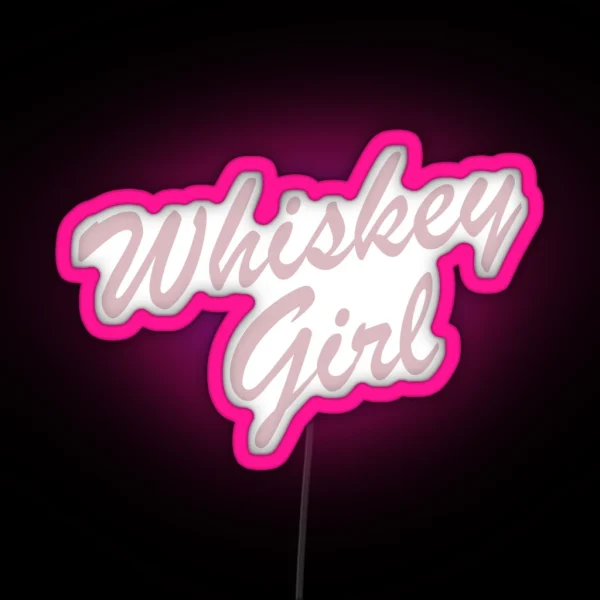 Whiskey Girl Led Whiskey Lovers RGB Neon Sign