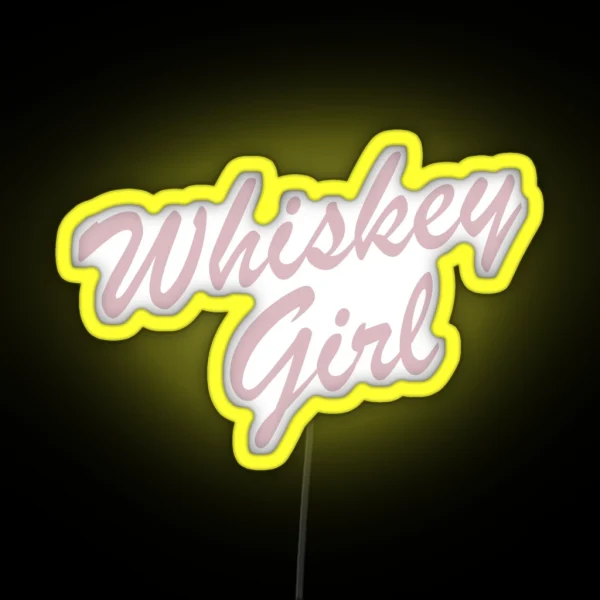 Whiskey Girl Led Whiskey Lovers RGB Neon Sign