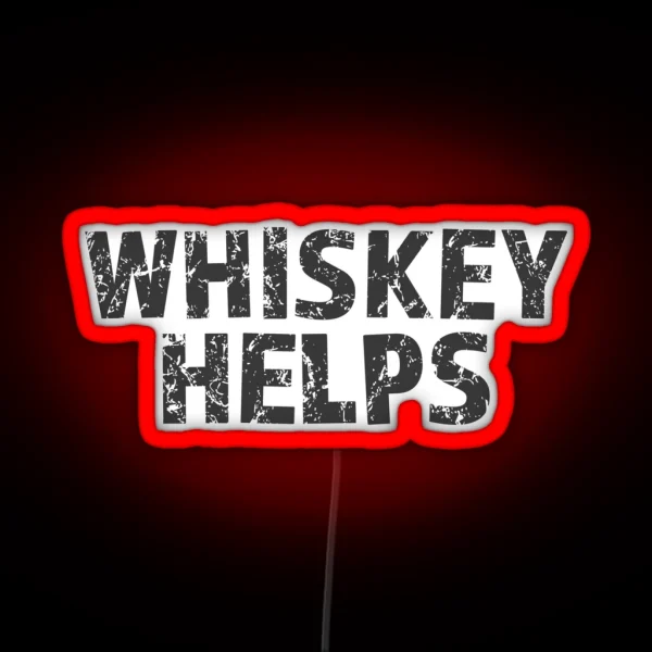 Whiskey Helps RGB Neon Sign