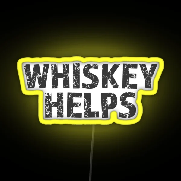Whiskey Helps RGB Neon Sign
