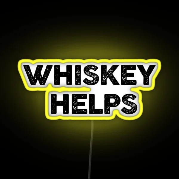 Whiskey Helps RGB Neon Sign