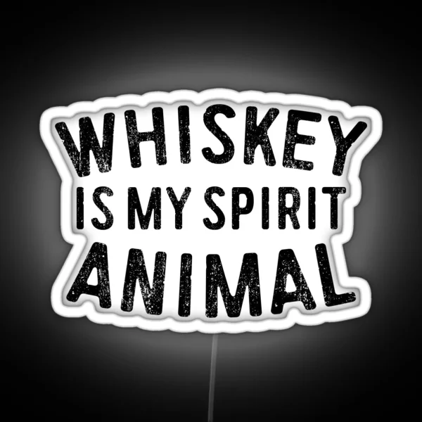 Whiskey Is My Spirit Animal RGB Neon Sign