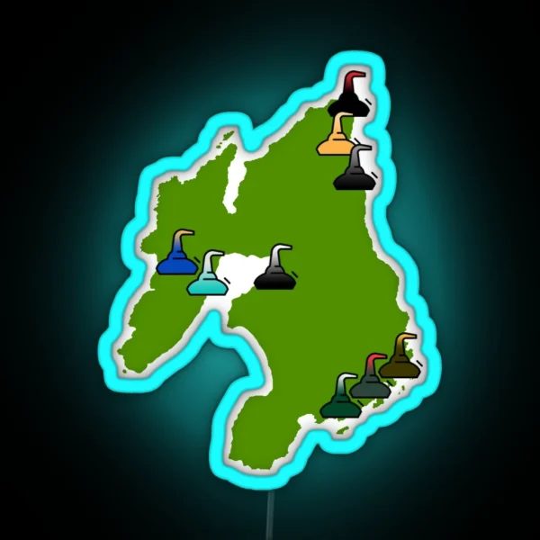Whisky Island RGB Neon Sign