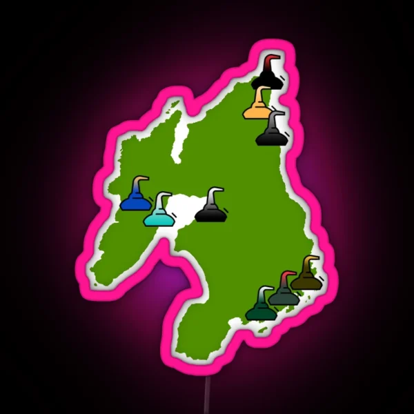 Whisky Island RGB Neon Sign