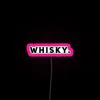 Illuminated whisky-themed bar decoration with customizable RGB glow effects