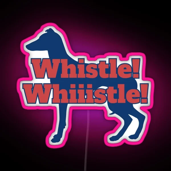 Whistle Greyhound RGB Neon Sign