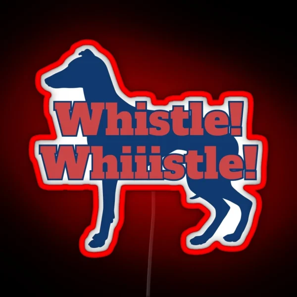 Whistle Greyhound RGB Neon Sign