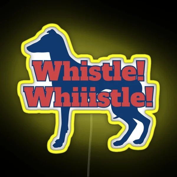 Whistle Greyhound RGB Neon Sign