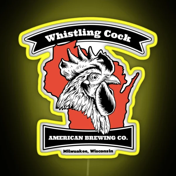 Whistling Cock American Brewing Co Milwaukee RGB Neon Sign