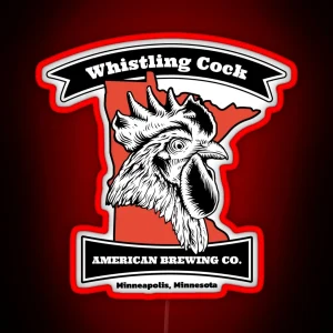 Whistling Cock American Brewing Co Minneapolis MN RGB Neon Sign