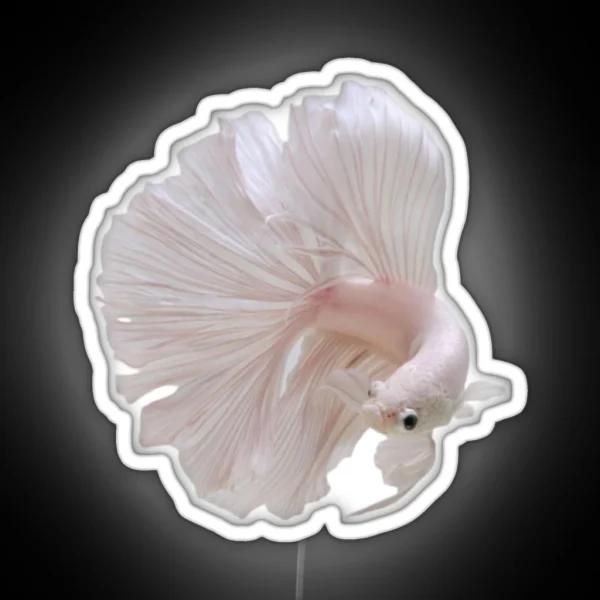 White Betta Fish Led RGB Neon Sign