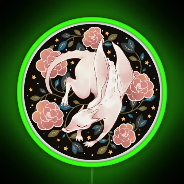 White Dragon RGB Neon Sign