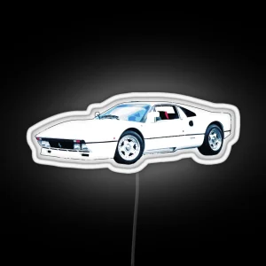 White Ferrari RGB Neon Sign