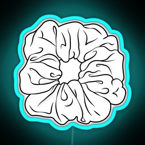 White Hair Scrunchie RGB Neon Sign
